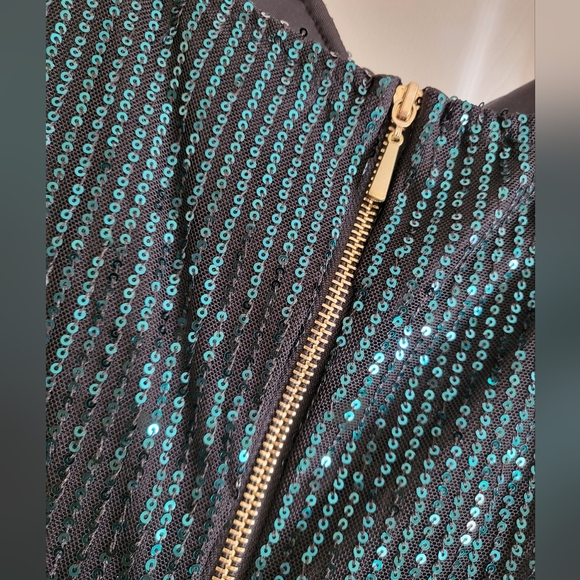 🌻Elegant Green Sequence Dress NWOT - Picture 6 of 7